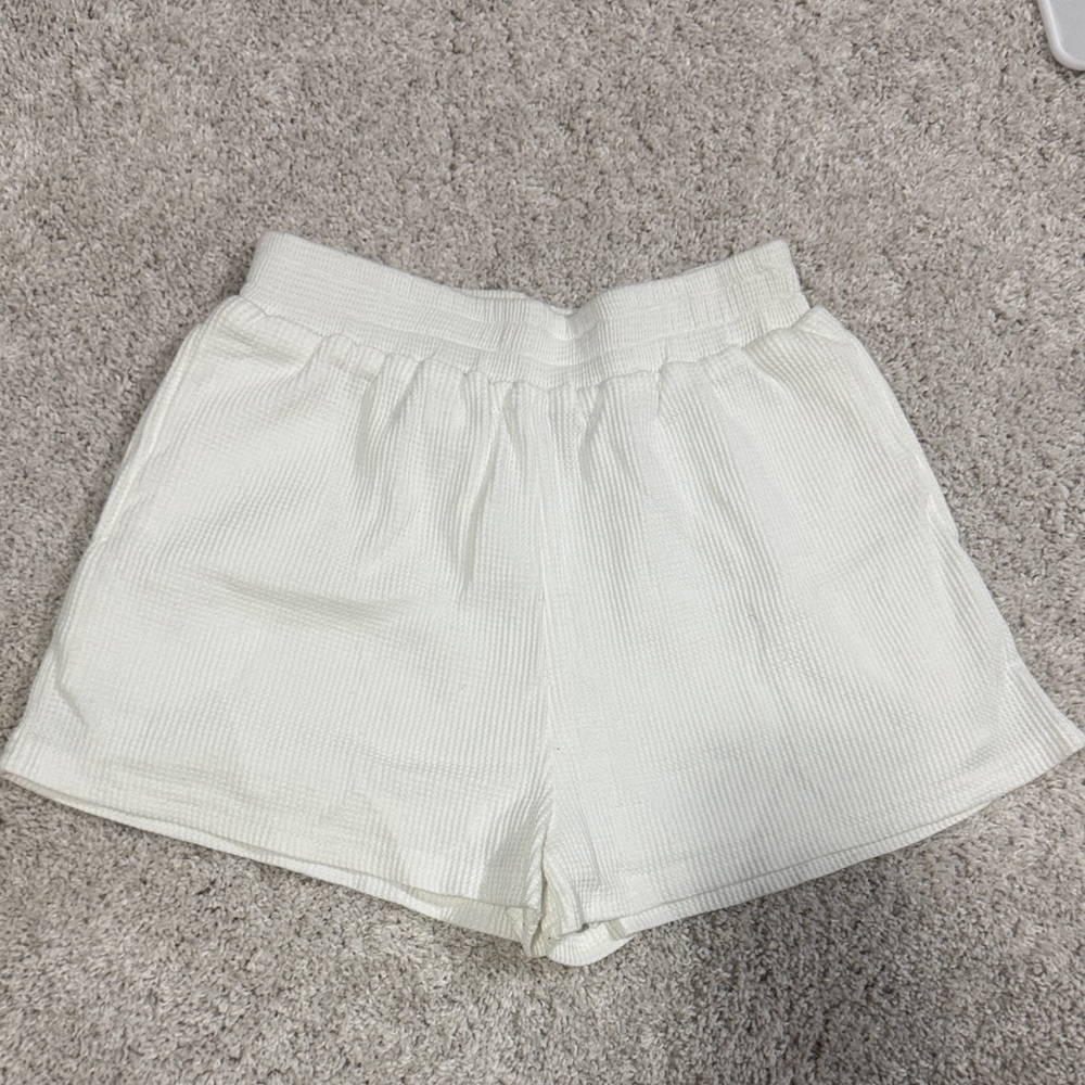 Papermoon High Waist Cream Shorts